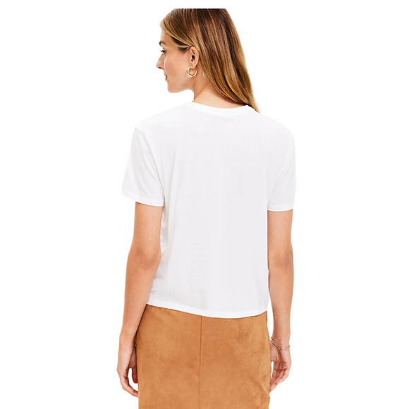 NWT LOFT White Paris City Of Love Relaxed Crew Tee - Picture 3 of 10